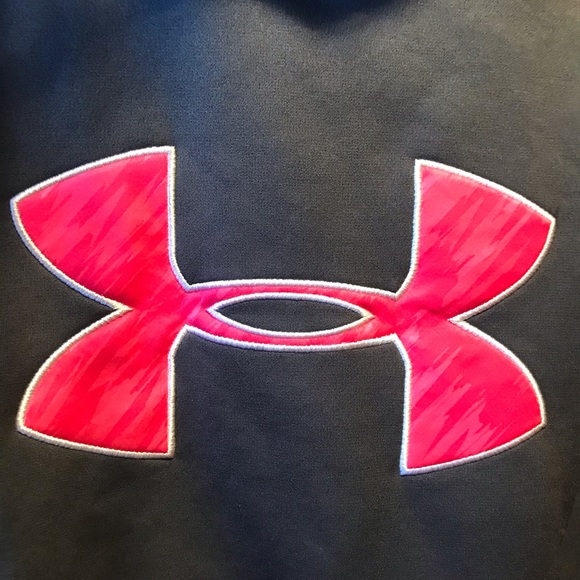 Under Armour Grey & Pink Coldgear Hoodie - Picture 7 of 8